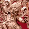 Cobre Púrpura Zangcun "Guru Furioso Rinpoche" Uso en Interiores para el Hogar "Guru Furioso Rinpoche" Estatua de Buda de Bronce Adorno de Escritorio