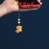 Pingente de Corrente para Celular Sapo de Madeira Arco-Íris Yiming Xianyuan Sandália Criativa de Sândalo Animal Desenho Animado Sapo Ornamento