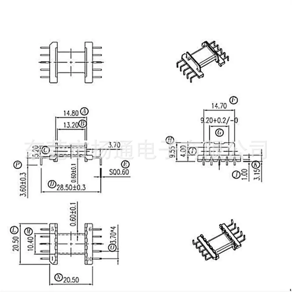 EFD20骨架卧式L脚5+5 YTX-2020_