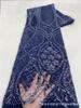 Vestido de Bordado com Lantejoulas Pérola da Indústria Pesada Europeia e Americana Vestido de Casamento Renda Tecido de Saia de Noiva Africana Weddingmn1739