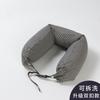 Almohada de cintura de partículas tejida de punto jersey de calidad japonesa y coreana sin estampado Almohada en forma de U Almohada para el cuello Nueva almohada de viaje multifuncional
