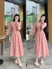 Vestido francés de otoño para mujer talla grande, elegante y hermoso vestido de hada, falda larga elegante