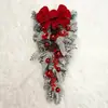 Corona colgante de Navidad más vendida en Amazon transfronteriza, colgador de puerta de corona artificial, decoraciones de Navidad, directo del fabricante