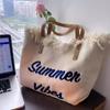 Guangzhou Fairy Bag Feminina Nova Bolsa de Compras Portátil com Franjas Bolsa Tote Bordada Vintage Bolsa de Ombro