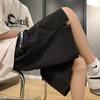 Verão Duffy Shuai Chao Marca Calças de Cinco Pontos Americano High Street Plissado Basquete Corrida Fitness Lazer Esportes Shorts Desgaste Masculino