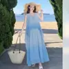 Nuevo Vestido Elegante de Estilo Chino Nacional con Degradado sin Mangas Verano 2026 Nuevo Vestido Largo Casual Holgado para Mujer