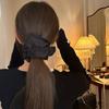 Vintage Black Lace Large Bowel Hair Rope All-match French Girl Hair Rope Hair Rope Paytail Borracha Tendão Acessórios para o cabelo Headwear
