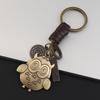 Chaveiro de cabaça robô retrô personalizado pingente de chapéu de robô bronze pequenos presentes criativos atacado