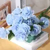 Atacado do fabricante flores ranúnculo artificiais de três cabeças centro de mesa de casamento peônia decoração de salão de casamento guia de corredor arranjo floral flores decorativas