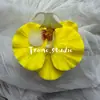 Cabeça de Flor de Orquídea Phalaenopsis Artificial, Textura de Película Impressa em 3D, Buquê Exquisito para Decoração de Casamento e Lembrança