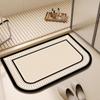 Alfombrillas de Baño Sencillas de Barro de Diatomeas, Alfombrillas de Piso Absorbentes de Agua Antideslizantes con Forma Especial para Baño, Alfombras Resistentes a Manchas de Secado Rápido para Dormitorio y Sala de Estar