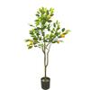 Árvore de Limão Artificial Transfronteiriça da Amazon Planta em Vaso Bonsai de Interior Planta de Árvore de Fruta Pequena de Plástico Planta Verde Árvore de Limão Artificial