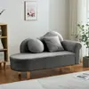 Sofá Bege para Apartamentos Pequenos, Sofá de Sala, Sofá de Tecido Moderno para Lojas de Roupas e Pousadas, Sofá Preguiçoso