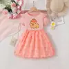 Comércio Exterior Transfronteiriço Vestido de Menina Verão Novo Estilo Fashionável Estampa de Capivara Vestido Princesa Saia de Tela Infantil