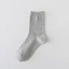 Calcetines de Algodón de Color Sólido de Caña Media Estilo Business Casual Clásico de Cuatro Estaciones para Hombre, Venta al por Mayor de Fábrica, Joker, Cómodos para el Pie, Duraderos