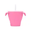 Suprimentos Maternos e Infantis Copo de Comida de Silicone para Bebê Portátil para Exterior Anti-respingo Dobrável Tigela de Comida Infantil