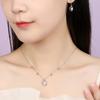 Colar de pérolas streamer original para mulheres 925 prata esterlina Mori Fashion geométrico estilo coreano pingente oco em estilo suéter corrente