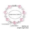Pulseira em Formato de Trevo de Quatro Folhas Transfronteiriça para Mulheres, Luxo Leve, Design Floral de Alto Padrão, Trevo da Sorte, Joia Floral da Moda Fonte