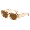 Gafas de Sol de Marco Pequeño Estilo Nuevo Transfronterizas 2026 para Hombres y Mujeres en Europa y América, Protección UV, Beige de Alta Gama Poligonales Anti Luz Azul