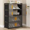 Zapatero simple para uso doméstico, zapatero de doble puerta, armario de almacenamiento interior multicapa, estante para zapatos de pasillo interior