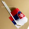 Bandeira da Eslováquia de Mão 14*21cm 5.5*8Polegadas Bandeira Pequena Eslovaca Nº 8 com Haste