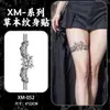 Xmxp Adesivos Populares para Tatuagem Herbal à Prova d'Água e de Suor Estilo Ins para Homens e Mulheres, Duradouros com Design Herbal Realista