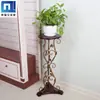 Soporte de Madera Blanco Estilo Chino de una Sola Planta Colgante para Plantas Verdes, Estante de Balcón de Hierro Forjado de una Sola Capa de Pie