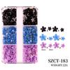 Transmisión en Vivo Transfronteriza Macarrón Tridimensional Resina Flor de Cinco Pétalos Mixta Amazon Mayorista Cambia de Color Manicura Bolitas de Acero Pequeñas Mayorista
