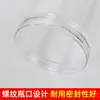 Pote transparente 47 dentes 40/50/60/80ml creme maquiagem máscara engarrafado pet cuidados com a pele plástico pote