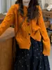 Suéter cárdigan suave estilo coreano para mujer, nuevo modelo de principios de otoño e invierno 2026, chaqueta corta de punto suave y retro trenzada