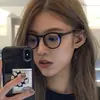 Armazón Negro Arroz Uña Armazón de Lentes Celebridad de Internet Armazón Pequeño para Mujer Estilo Coreano TikTok Celebridad de Internet Mismo Estilo Moderno Liso 18016 Espejo Plano