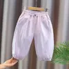 Pantalones casuales para bebé niña, pantalones de verano para niños, ropa elegante para niñas, pantalones finos anti-mosquitos para niñas, enterizo de moda entrega