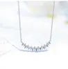 Sorriso de platina NIS Net vermelho socialite colar escada brilhante quadrado diamante clavícula cadeia platina diamante real pingente senhoras