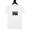Camiseta de Manga Corta de Algodón Estilo Pareja Moda Callejera Americana Marca Graffiti Divertido Letras Clásicas Estampadas Versión Alta Transfronteriza