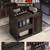 Mesa de té móvil, mesa de té pequeña, gabinete de té para el hogar con ruedas, carrito de té, mesa de té Kung Fu, tetera, juego de bandeja para juego de té integrado