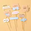 Decoraciones para pastel de cumpleaños de niños de moda roja te desean un feliz cumpleaños tarjeta de oso adorno para hornear