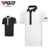Ropa de Golf Pgm Kidsren para Niños y Niñas Ropa de Manga Corta Transpirable Agujero Cuello Polo Verano Deportes Tops para Niños