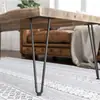 Patas de Mesa Tipo Horquilla Metal de Hierro Forjado Patas de Mesa Metálicas Patas de Mesa Metálicas en Forma de U DIY Fácil de Desmontar Patas de Mesa Sólidas de Hierro Forjado Patas de Mesa de Café
