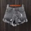Shorts de Mezclilla para Mujer 2019 Nuevo Verano Populares en Internet Moda Talla Grande Sueltos Rasgados Cintura Alta Adelgazantes Mezclilla Pantalones Cortos Calientes Variedad