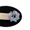 Diadema de Organza Esponjosa Floral Pequeña Retro Romántica para Mujer, Cuerda para el Cabello Versátil Estilo Coreano Suave, Accesorio para Moño