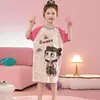 Pijama Infantil para Meninas, Novo Estilo de Verão, Manga Curta, Fino, Caimento Solto, Camisola Estilo Princesa para Crianças Maiores, Pode Ser Usado Fora de Casa como Roupa de Casa