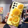 Adequado para Capa de celular S25ULTRA TPU macio A54 A17 girassol dourado S26PLUS flor A90 capa protetora A07
