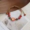 Jingdezhen nuevo encantador fresco y seguro pulsera de cerámica navideña pulsera joyería con elemento de manzana