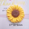 Simulación girasol resina accesorios pegamento crema diy funda para teléfono móvil horquilla cuerda agujero zapatos flor llavero taza