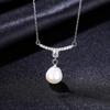 Collar con colgante de perla de agua dulce de plata esterlina S925 Pag&Mag para mujer, collar de perlas estilo Ins transfronterizo, joyería al por mayor