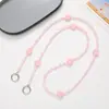 Funda Multiteléfono Estilo Nuevo con Cadena Diagonal, Cadena de Hombro Acrílica con Cuentas, Correa para Teléfono, Colgante de Perla para Mujeres