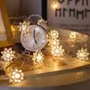 Luzes Piscantes LED Estilo Camping ao Ar Livre Festival Floco de Neve Estrela de Cinco Pontas Bola de Bolhas Bola Branca Pequena Gota d'Água Flor de Cerejeira Cordão de Luz Colorido