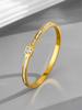 Pulsera Cuadrada de Acero Titanio Oro 18K Diamante Lujo Ligero Diseño Nicho Sentido Avanzado Celebridad de Internet Pulsera Exquisita Joyería de Otoño e Invierno