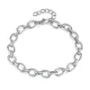 Acero Inoxidable O Empalme Cadena Roscada Hip Hop Collar Pulsera Moda Titanio Acero Cadena Roscada Ovalada Cadena Colgante