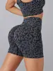 Fábrica de Origem de Processamento e Personalização Suporta Personalização por Desenho ou Amostra Leggings de Yoga Estampa de Leopardo Shorts Femininos para Fitness